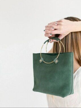 Tribe Alive Ring Brass Suede Handbag